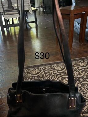 Classic Black Shoulder Bag